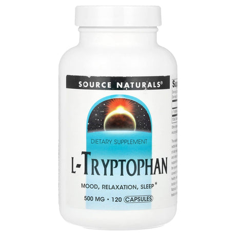 Source Naturals, L-Tryptophan, 1,500 mg, 120 Capsules (500 mg per Capsule) - Supply Center USA