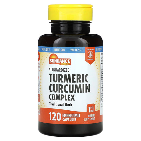 Sundance Vitamins, Standardized Turmeric Curcumin Complex, 120 Quick Release Capsules - Supply Center USA