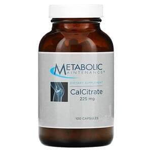 Metabolic Maintenance, CalCitrate, 225 mg, 100 Capsules - Supply Center USA