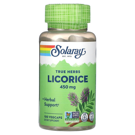 Solaray, True Herbs, Licorice, 450 mg, 100 VegCaps - Supply Center USA