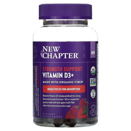 New Chapter, Vitamin D3+, Strength Support, Mixed Berry, 60 Flavored Gummies - Supply Center USA