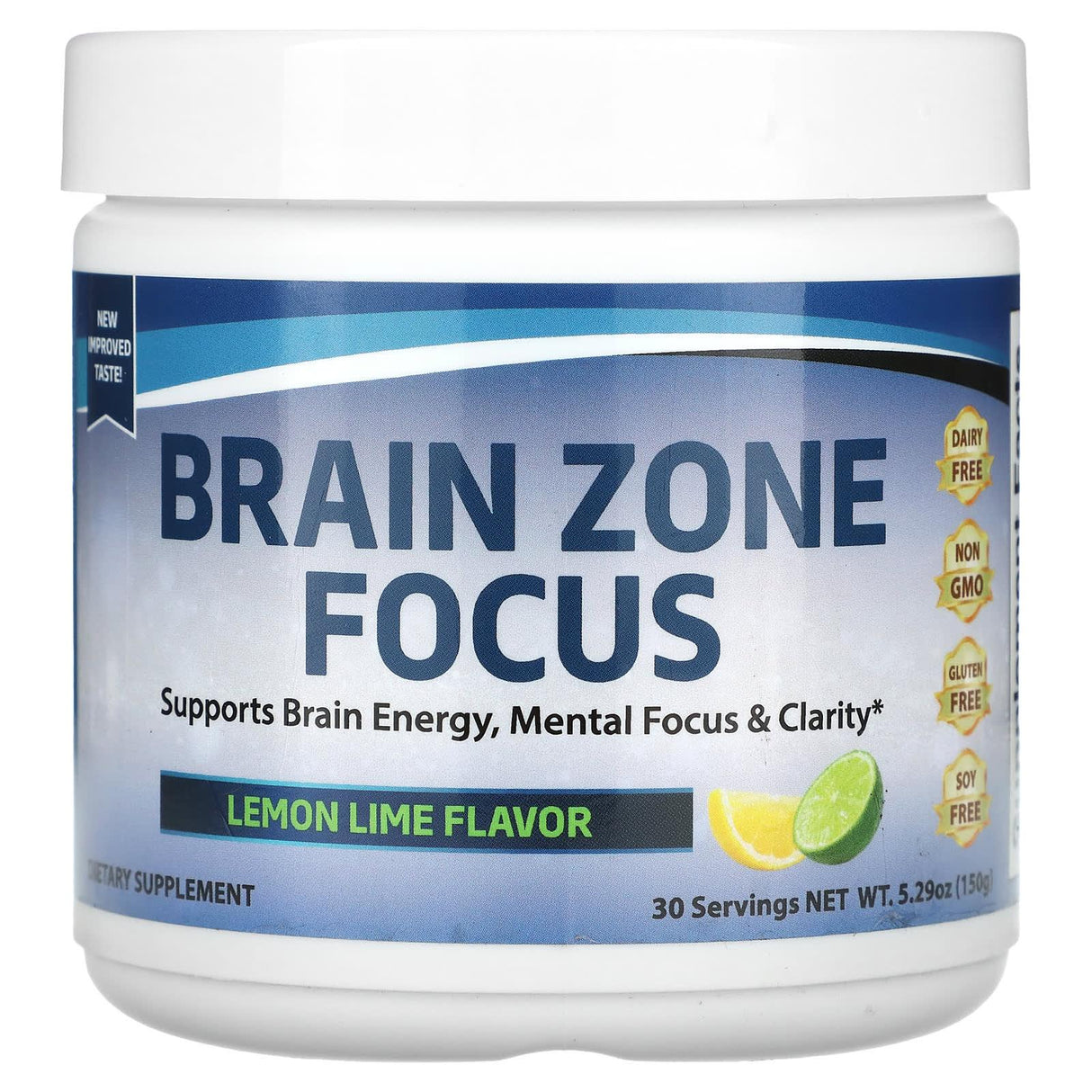 Divine Health, Brain Zone Focus, Lemon Lime, 5.29 oz (150 g) - Supply Center USA