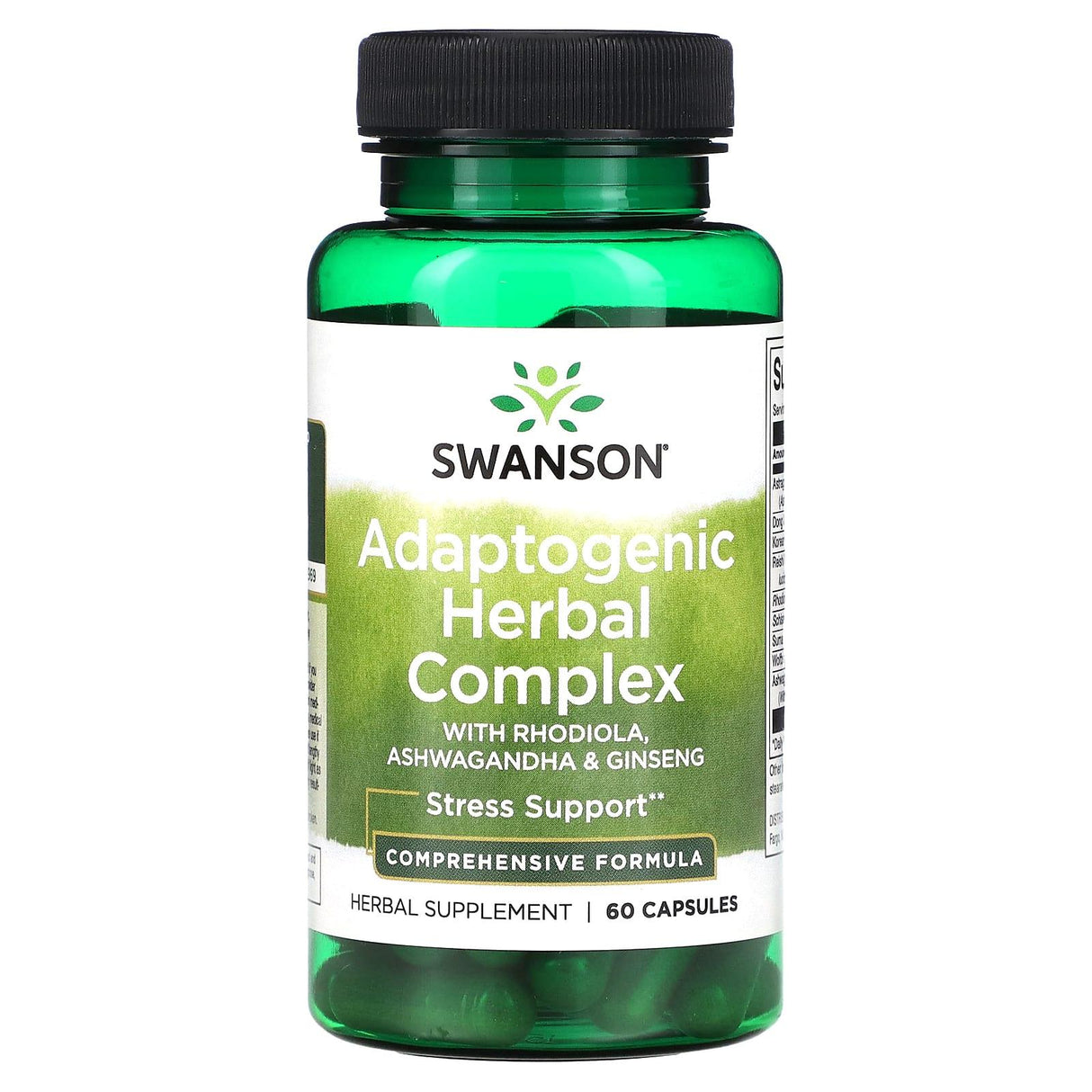 Swanson, Adaptogenic Herbal Complex with Rhodiola, Ashwagandha & Ginseng, 60 Capsules - Supply Center USA