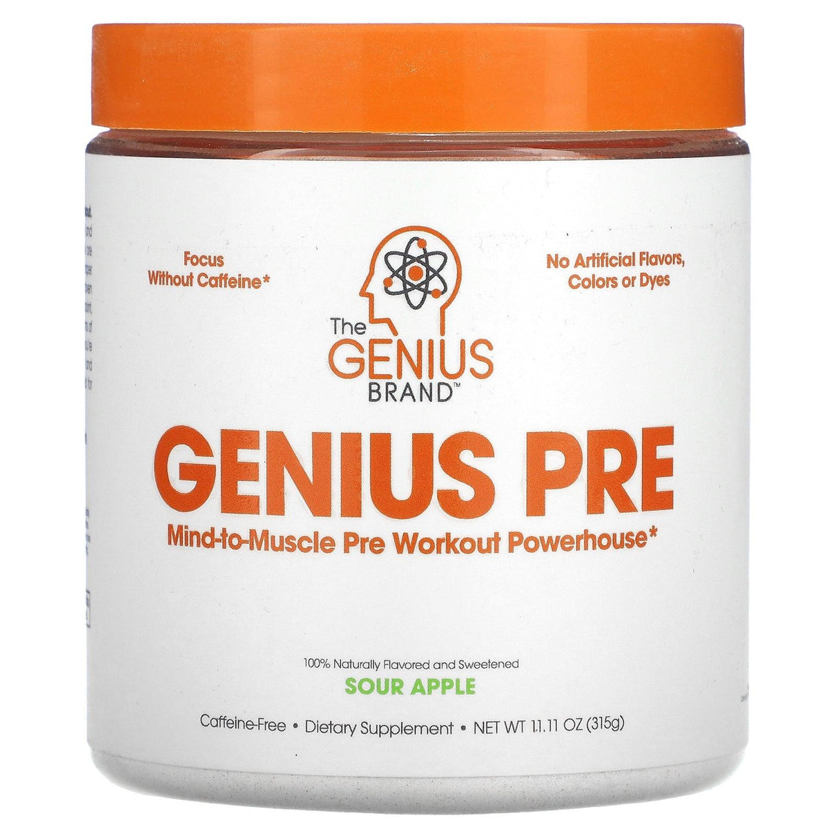 The Genius Brand, Genius Pre, Pre-Workout Powerhouse, Blue Raspberry, 11.15 oz (316 g) - Supply Center USA