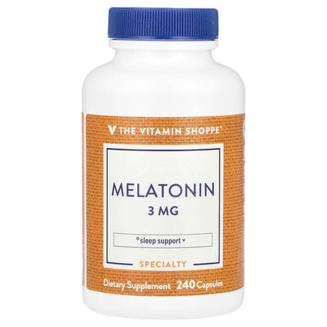 The Vitamin Shoppe, Melatonin, 3 mg, 60 Capsules - Supply Center USA