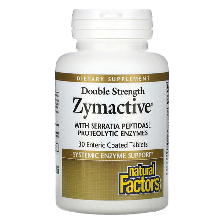 Natural Factors, Zymactive, Double Strength, 30 Enteric Coated Tablets - Supply Center USA