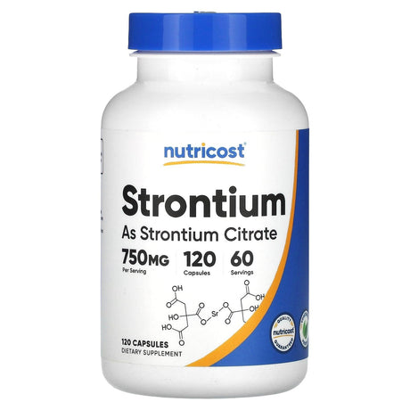 Nutricost, Strontium, 375 mg, 120 Capsules - Supply Center USA