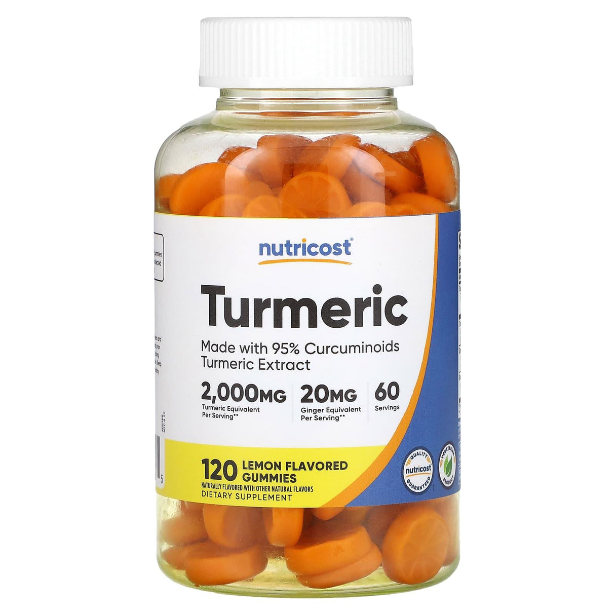 Nutricost, Turmeric, Lemon, 120 Gummies - Supply Center USA