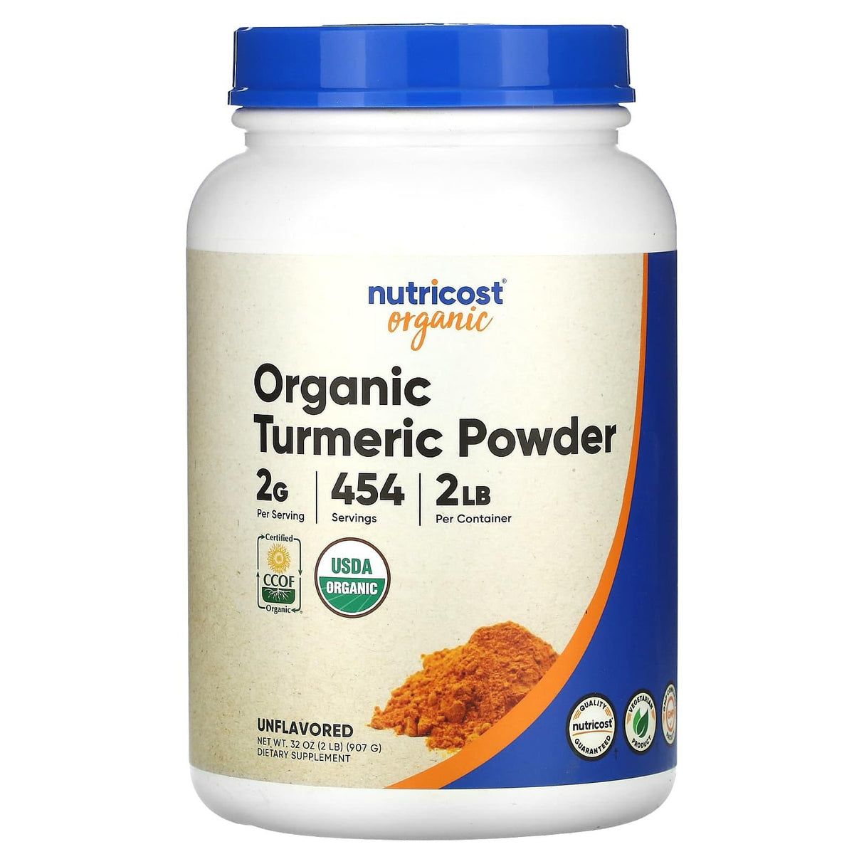 Nutricost, Organic Turmeric Powder, Unflavored, 32 oz (907 g) - Supply Center USA