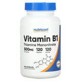 Nutricost, Vitamin B1 , 500 mg, 120 Capsules - Supply Center USA