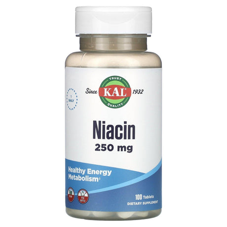 KAL, Niacin, 250 mg, 100 Tablets - Supply Center USA