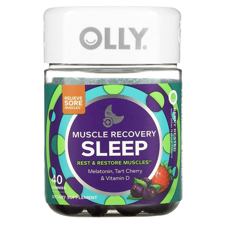 OLLY, Muscle Recovery Sleep, Berry Rested, 40 Gummies - Supply Center USA