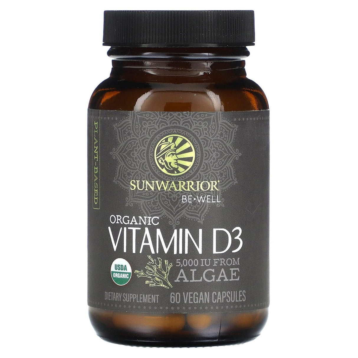 Sunwarrior, Organic Vitamin D3, 5,000 IU, 60 Vegan Capsules - Supply Center USA