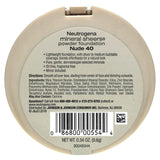 Neutrogena, Mineral Sheers, Powder Foundation, Nude 40, 0.34 oz (9.6 g) - Supply Center USA