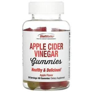 DietWorks, Apple Cider Vinegar Gummies, Apple Flavor, 60 Gummies - Supply Center USA