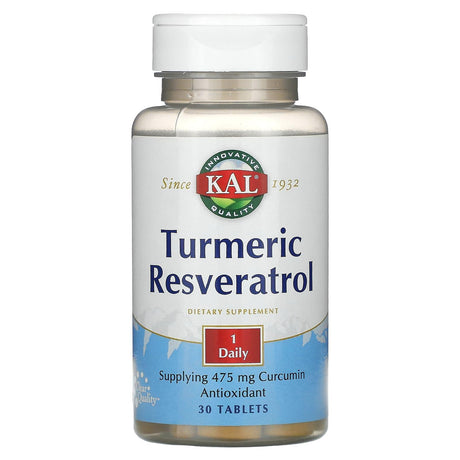 KAL, Turmeric Resveratrol, 30 Tablets - Supply Center USA