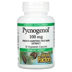 Natural Factors, Pycnogenol, 100 mg, 30 Vegetarian Capsules - Supply Center USA