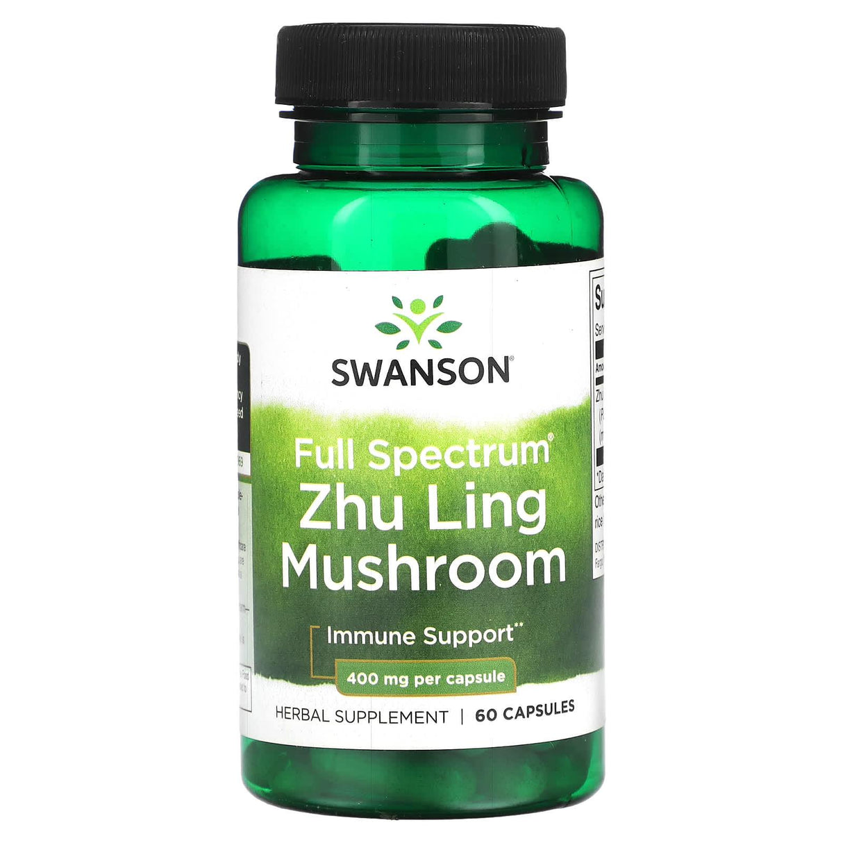 Swanson, Full Spectrum Zhu Ling Mushroom, 400 mg, 60 Capsules - Supply Center USA