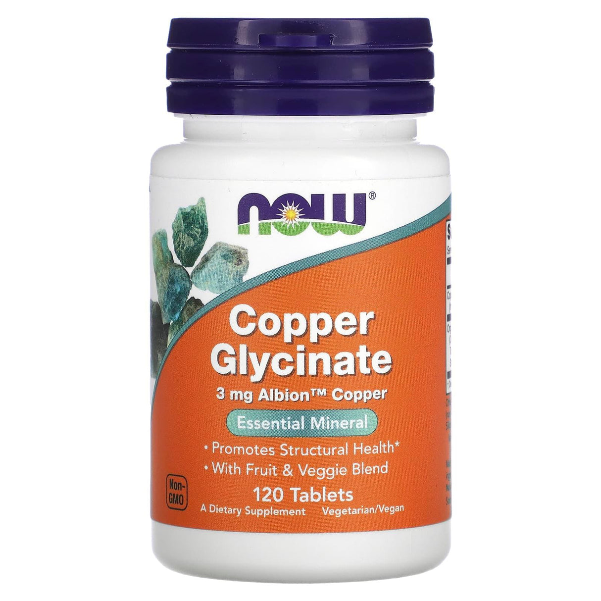 NOW Foods, Copper Glycinate, 3 mg, 120 Tablets - Supply Center USA