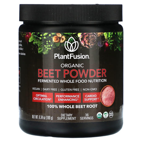 PlantFusion, Organic Beet Powder, 6.43 oz (180 g) - Supply Center USA