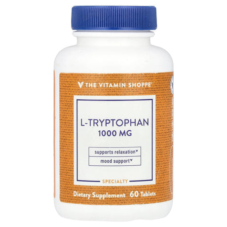 The Vitamin Shoppe, L-Tryptophan, 1,000 mg, 60 Tablets - Supply Center USA