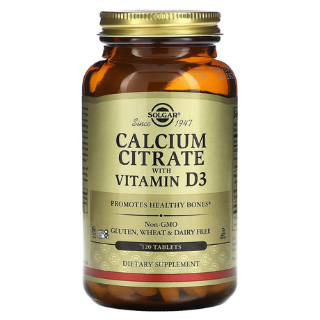 Solgar, Calcium Citrate with Vitamin D3, 120 Tablets - Supply Center USA