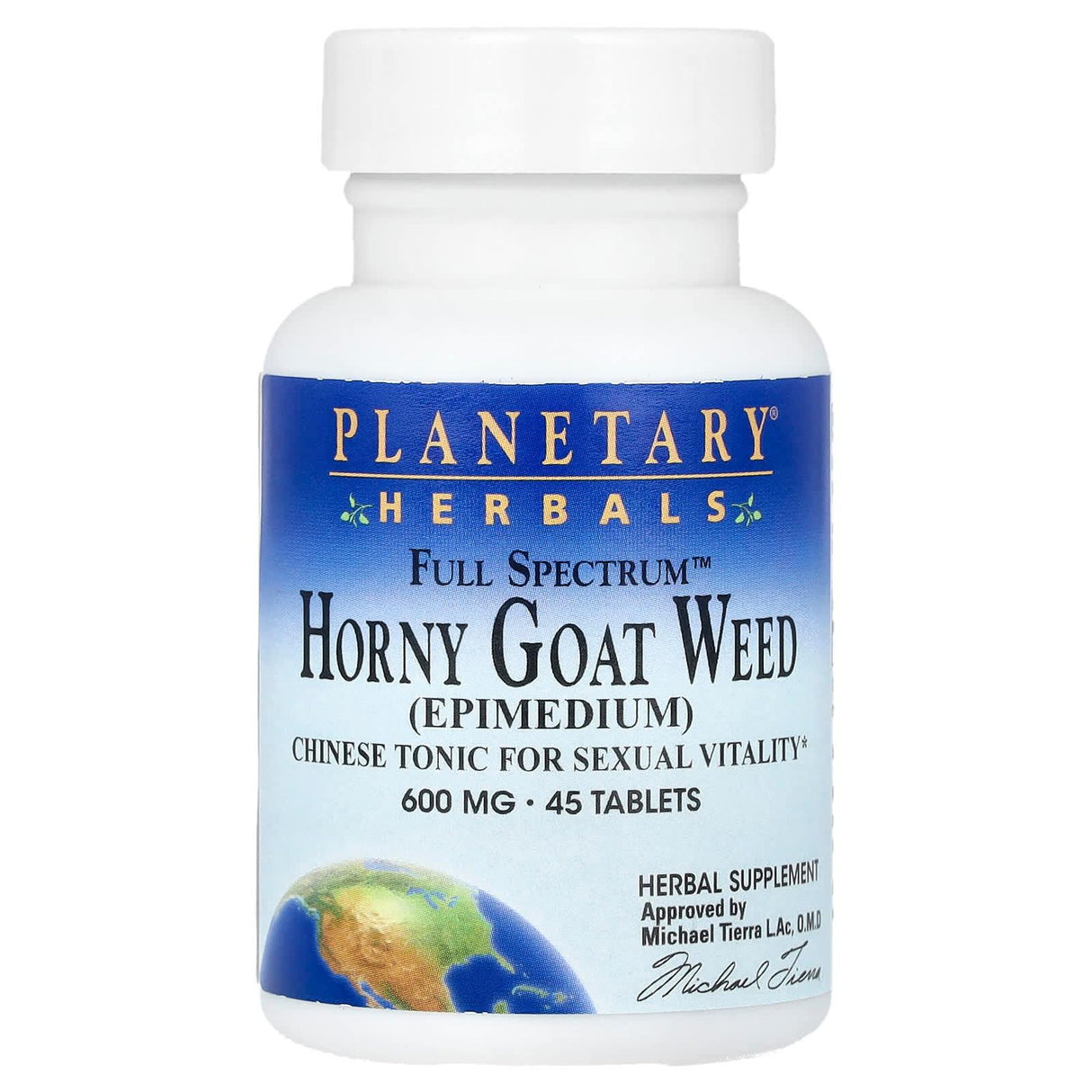 Planetary Herbals, Full Spectrum™ Horny Goat Weed , 1,200 mg, 60 Tablets - Supply Center USA