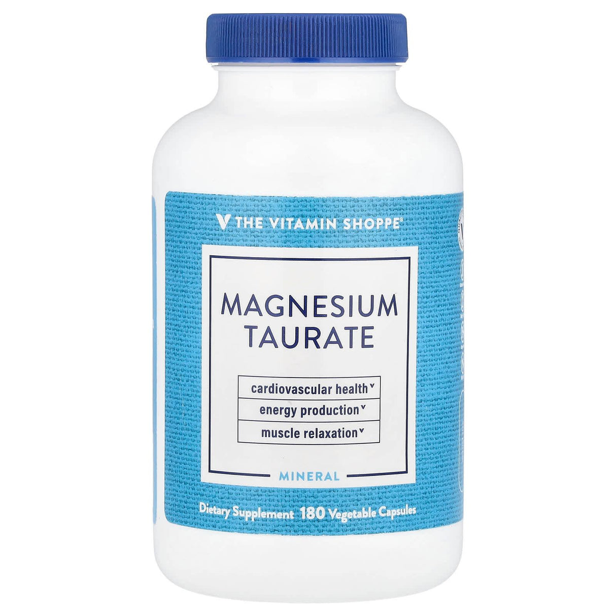 The Vitamin Shoppe, Magnesium Taurate, 180 Vegetable Capsules - Supply Center USA