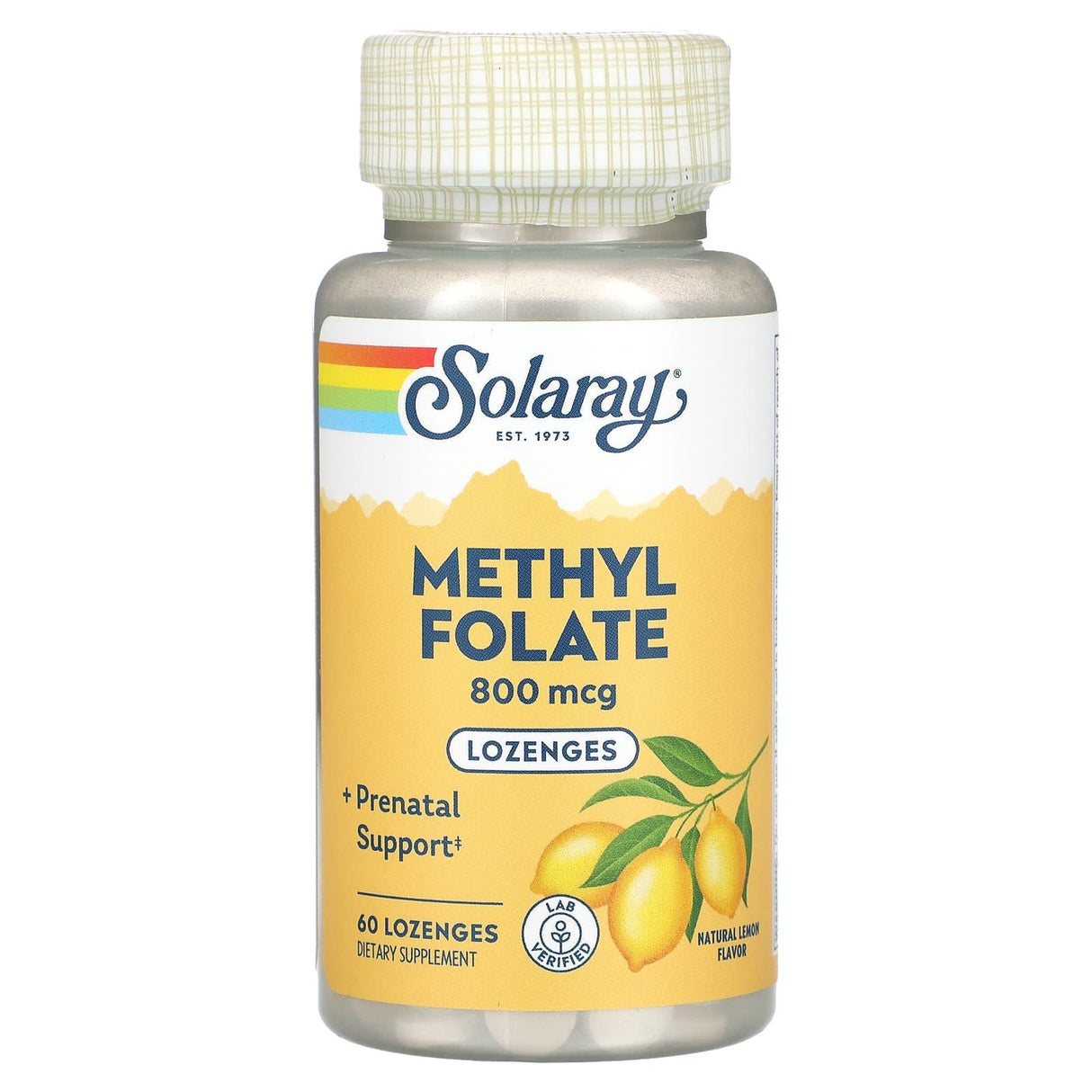 Solaray, Methyl Folate, Lemon, 800 mcg, 60 Lozenges - Supply Center USA