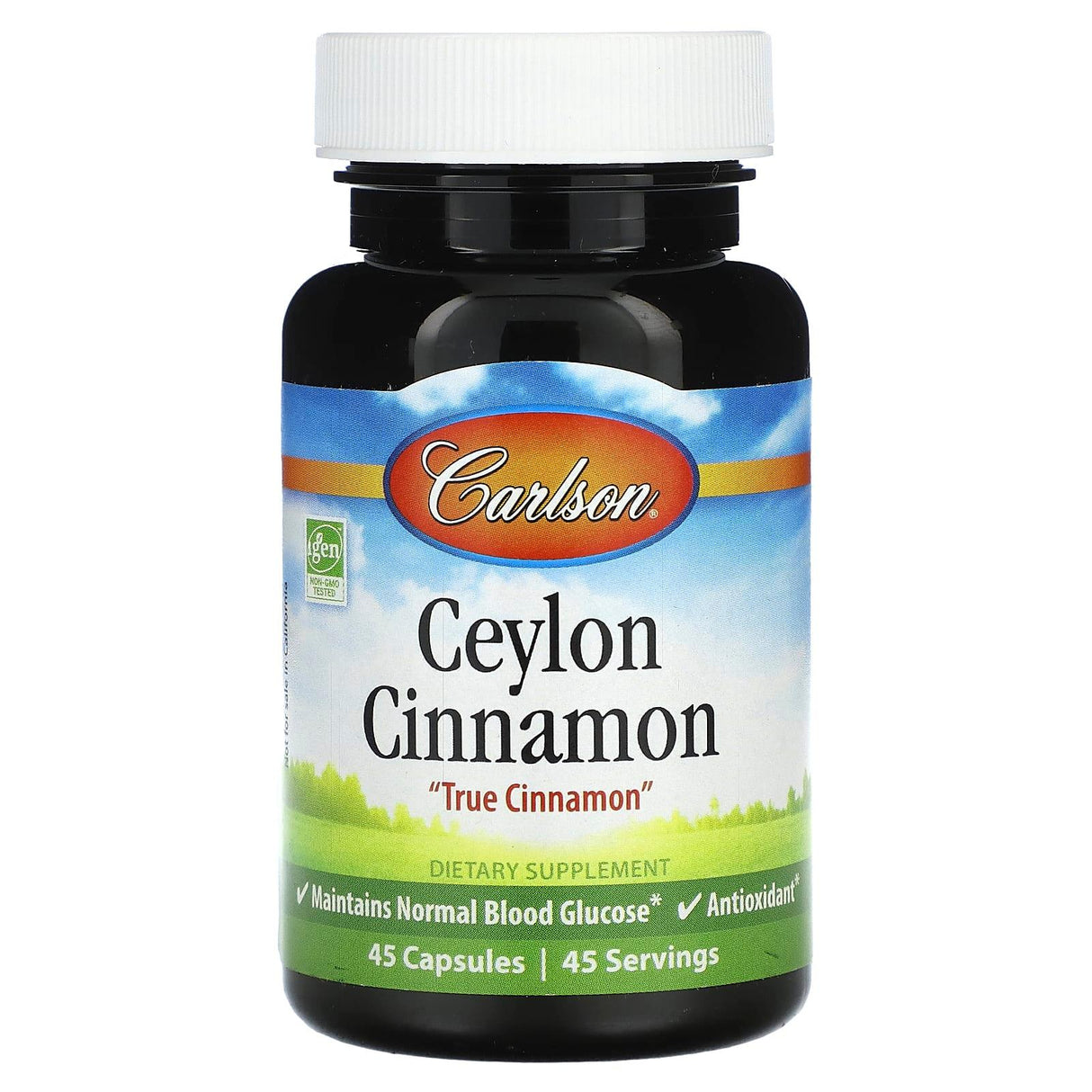 Carlson, Ceylon Cinnamon, 45 Capsules - Supply Center USA