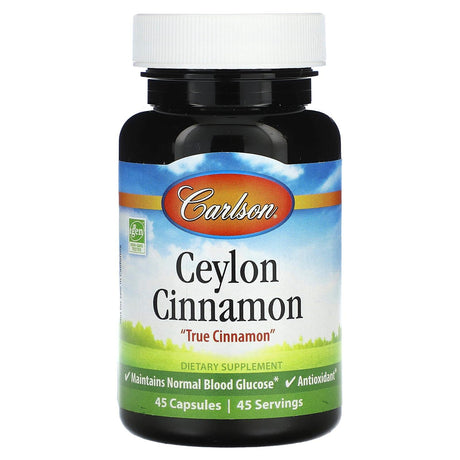 Carlson, Ceylon Cinnamon, 45 Capsules - Supply Center USA