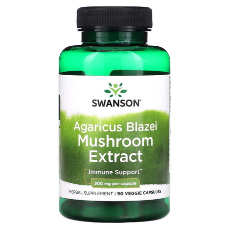 Swanson, Agaricus Blazei Mushroom Extract, 500 mg, 90 Veggie Caps - Supply Center USA