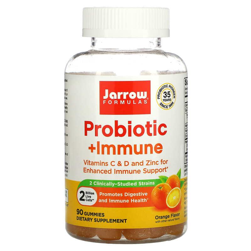 Jarrow Formulas, Probiotic + Immune, Orange, 2 Billion, 50 Gummies - Supply Center USA