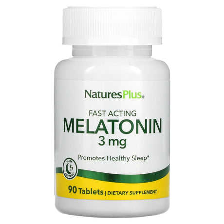 NaturesPlus, Fast Acting Melatonin, 3 mg, 90 Tablets - Supply Center USA