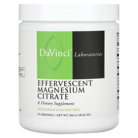 DaVinci Laboratories of Vermont, Effervescent Magnesium Citrate, 18.22 oz (516 g) - Supply Center USA