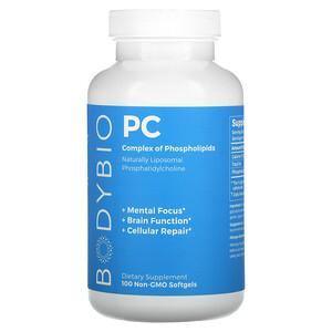 BodyBio, PC, Complex of Phospholipids, 100 Non-GMO Softgels - Supply Center USA