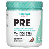 Nutricost, Women, Pre-Workout Complex with B-Vitamins & Folate, Watermelon, 12 oz (339 g) - Supply Center USA