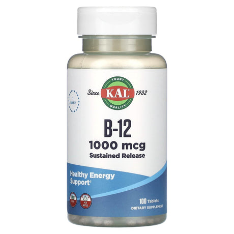 KAL, B-12, 1,000 mcg, 100 Tablets - Supply Center USA