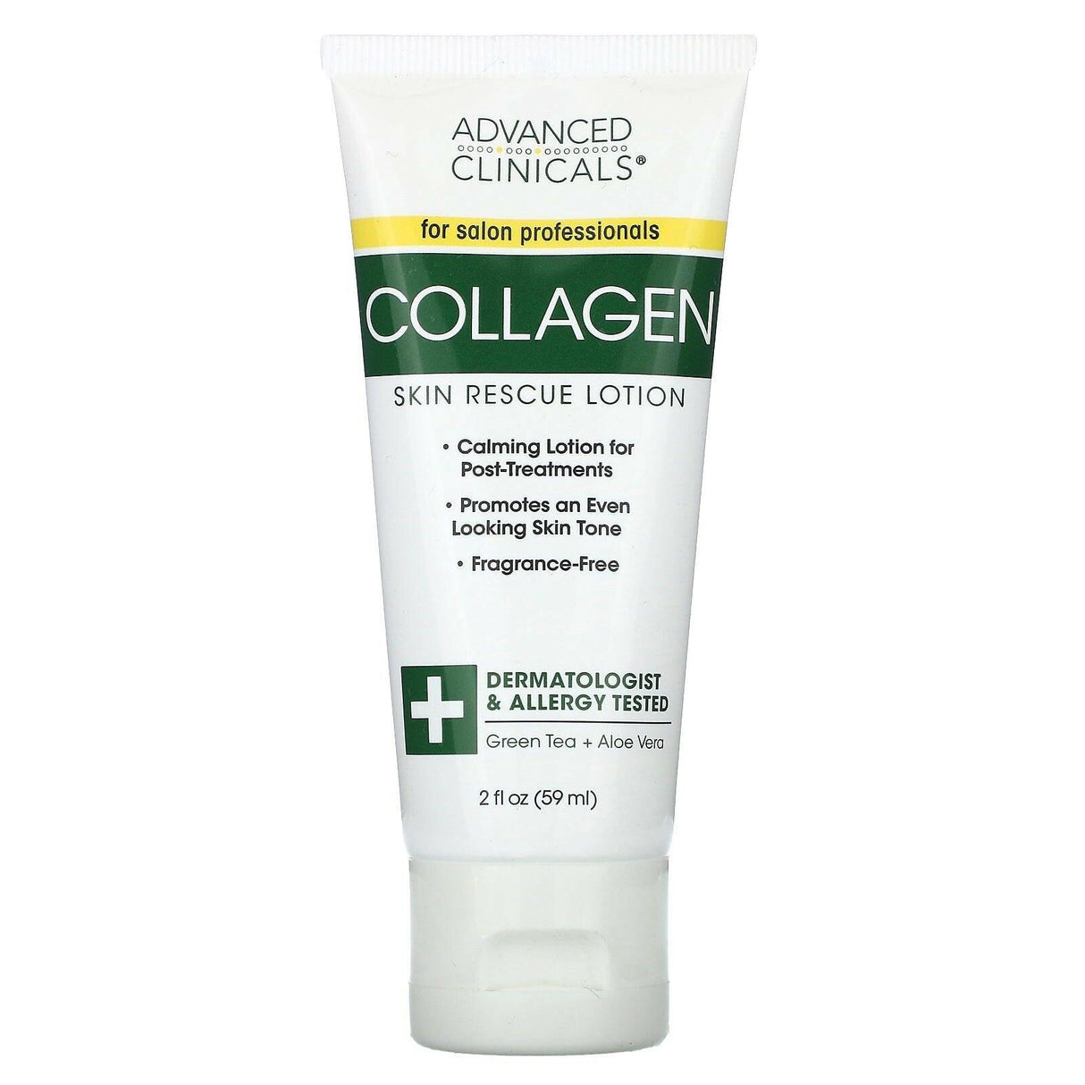 Advanced Clinicals, Collagen, Skin Rescue Lotion, Fragrance-Free, 2 fl oz (59 ml) - Supply Center USA