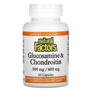 Natural Factors, Glucosamine 500 mg, Chondroitin 400 mg, 60 Capsules - Supply Center USA