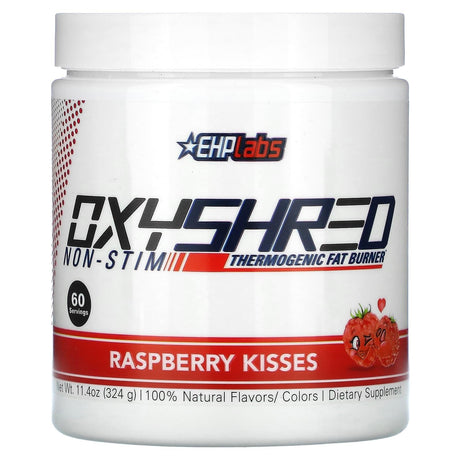 EHPlabs, Oxyshred Non-Stim, Thermogenic Fat Burner, Raspberry Kisses, 11.4 oz (324 g) - Supply Center USA