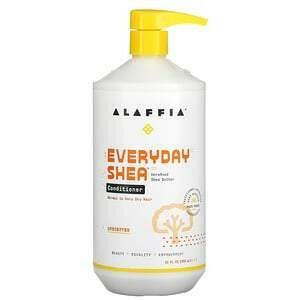 Alaffia, Everyday Shea Conditioner, Unscented, 32 fl oz (950 ml) - Supply Center USA