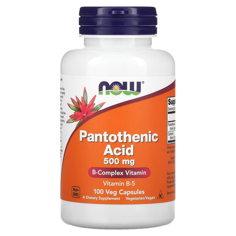 NOW Foods, Pantothenic Acid, 500 mg, 250 Veg Capsules - Supply Center USA