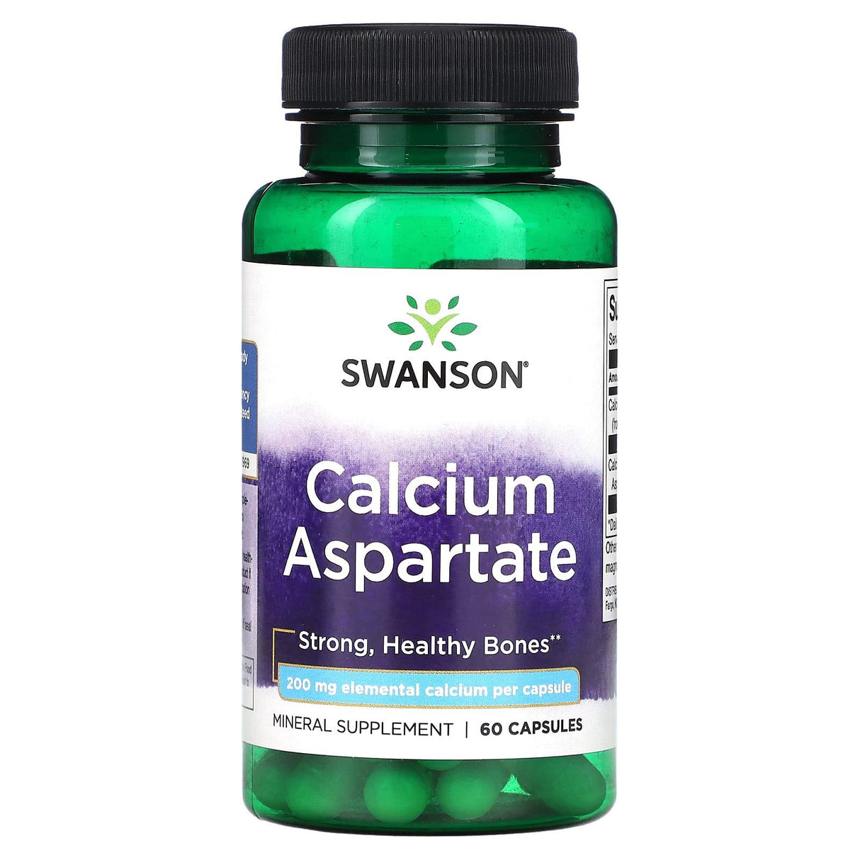 Swanson, Calcium Aspartate, 200 mg, 60 Capsules - Supply Center USA