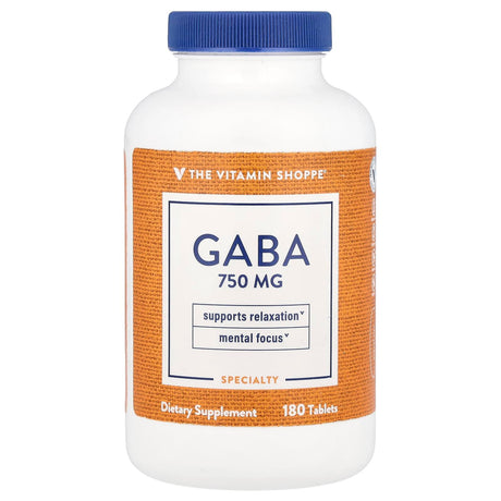 The Vitamin Shoppe, GABA , 750 mg , 180 Tablets - Supply Center USA