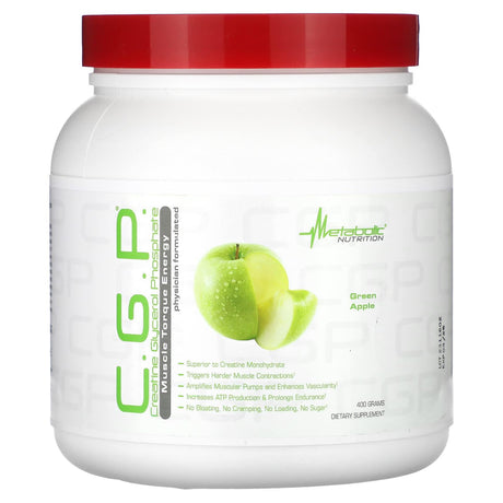 Metabolic Nutrition, C.G.P., Green Apple, 400 g - Supply Center USA