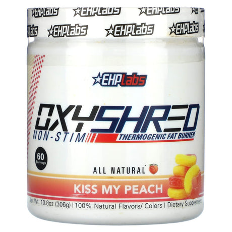 EHPlabs, OxyShred, Non-Stim, Thermogenic Fat Burner, Kiss My Peach, 10.8 oz (306 g) - Supply Center USA