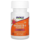 Now Foods, High Potency Vitamin D-3, 10,000 IU, 240 Softgels - Supply Center USA