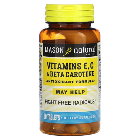 Mason Natural, Vitamins E, C & Beta Carotene, 60 Tablets - Supply Center USA