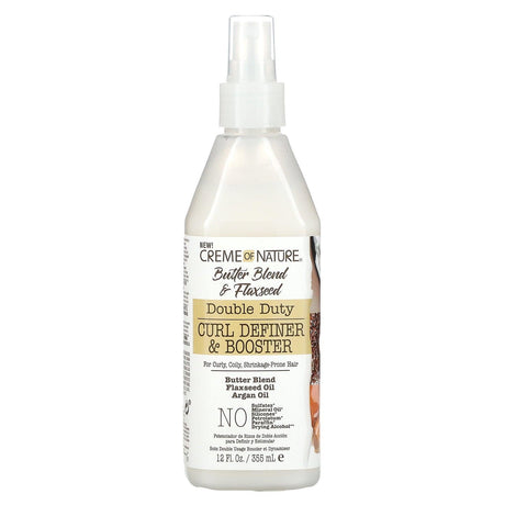 Creme Of Nature, Butter Blend & Flaxseed, Double Duty, Curl Definer & Booster, 12 fl oz (355 ml) - Supply Center USA